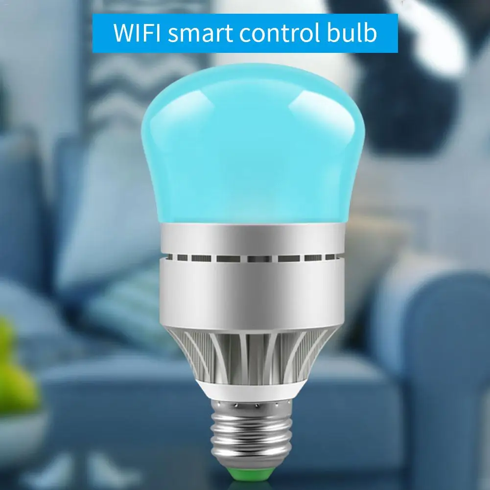 RGB WiFi Smart Led Light E27 Bulb Dimmable Bulb APP Control Remote Control Compatible With Google Home Alexa Voice Control 7.5W