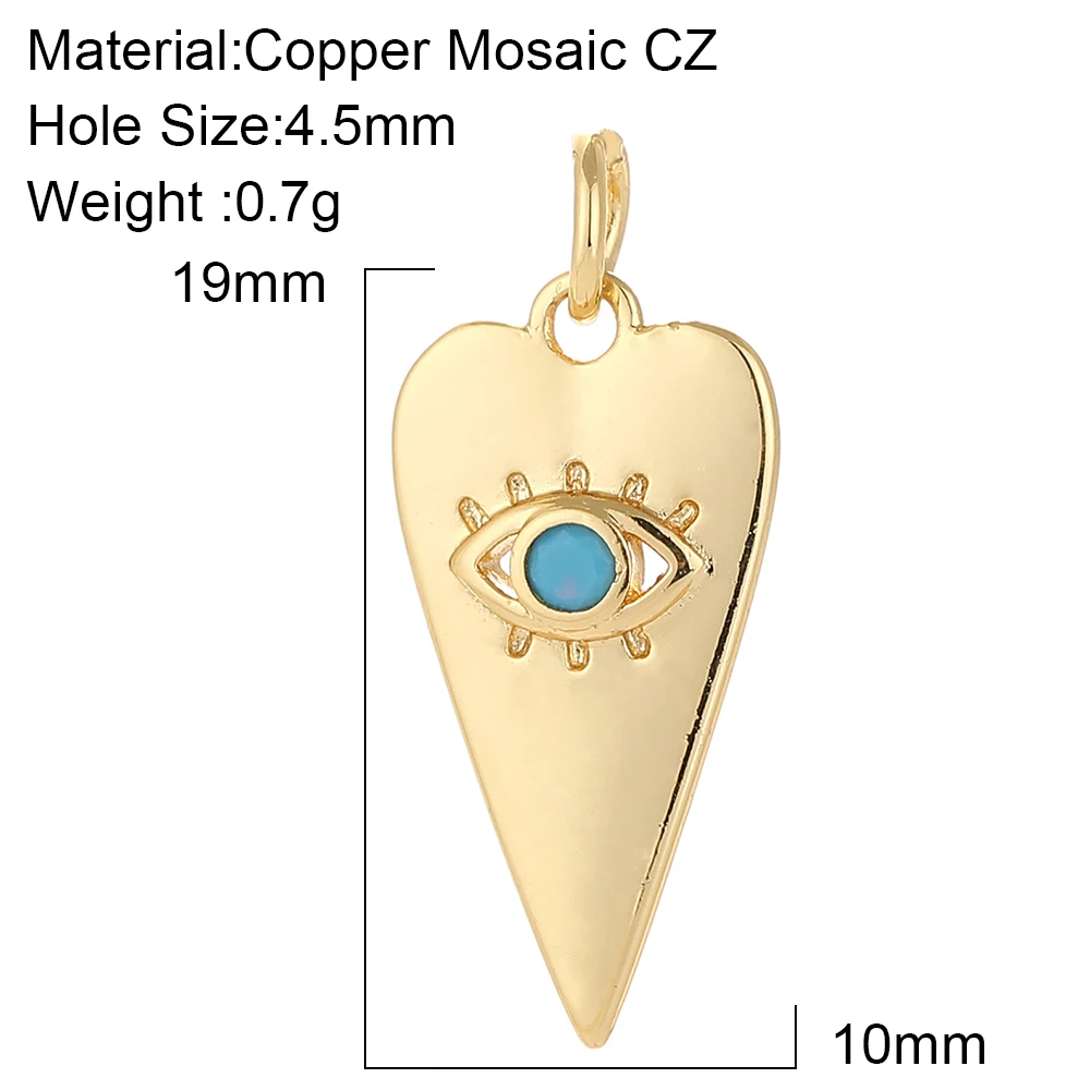 Turkish Evil Blue Eye Amulet Charms for Jewelry Making Supplies Gold Lock Charm Diy Pendant Designer Coin Necklace Bracelet CZ