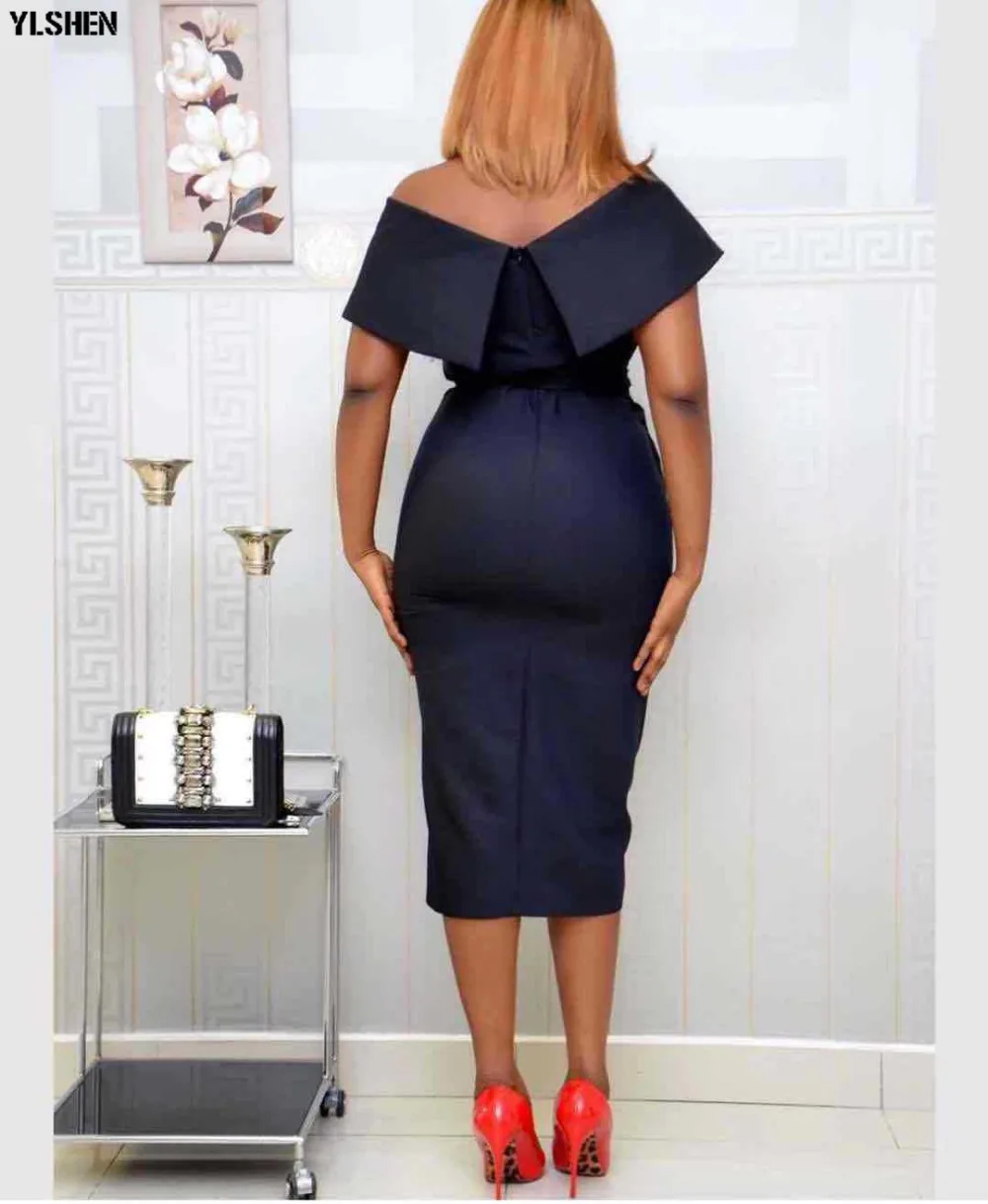 2019 Elegent New Arrival Fashion Style African Dresses for Women Summer Plus Size Knee-length Africa Dress African Clothes M-XXL 04