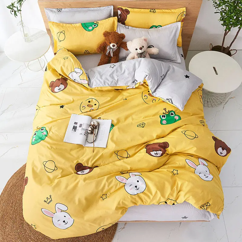 Kawaii Cartoon Single Duvet Cover Bed Set Kawaii Store KawaiiMerch