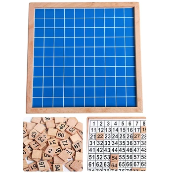 

Home Kindergarten Parent-child Interaction For Kids 1-100 Digit Cognitive Wood Math Board Teaching Tool Montessori Toys Gift