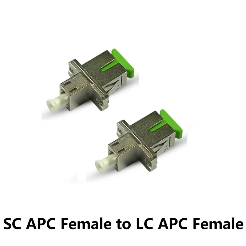 2 шт./лот волоконно-оптический SC женский LC Женский адаптер SC APC LC APC одномодовый волоконно-Гибридный адаптер разъем