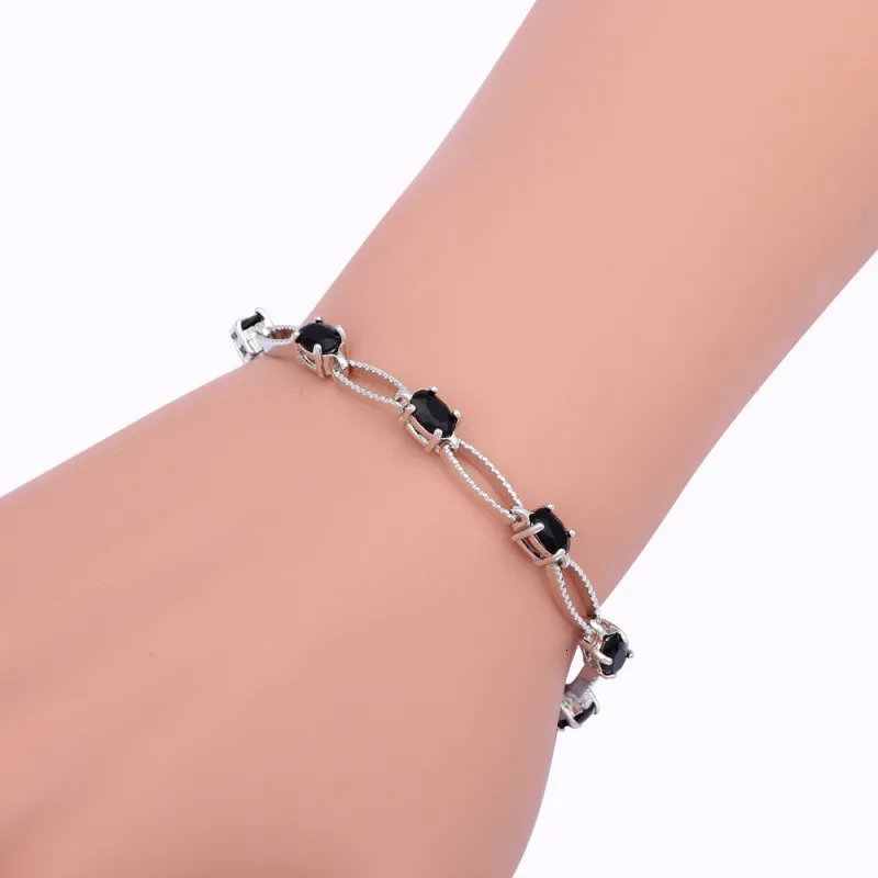 Charming Style Popular Rose Crystal Silver Bracelets Health Nickel& Lead Free Fashion jewelry TBS963