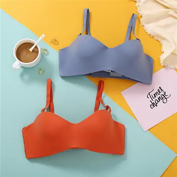 

Women Seamless Bra Bralette Female Push Up Bras Sexy Lingerie Underwear Solid Color 1/2 Cup Brassiere Adjustable Strap Bras