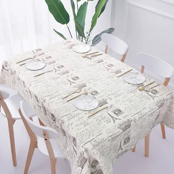 

Linen Cotton Tablecloth Print Color Wedding Birthday Party Table Cover Rectangle Desk Cloth Wipe Covers Home Dinner Table Cloth