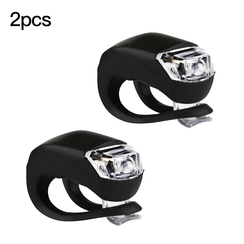 2Pc Silicone Bicycle Front Light LED Head Front Rear Wheel Bike Light Lamp Waterproof Cycling With Battery Bicycle Accessories
