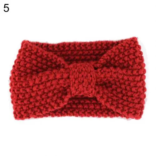 Jujube Red Однотонный женский вязаный обруч для волос, повязка на голову - Цвет: Jujube Red