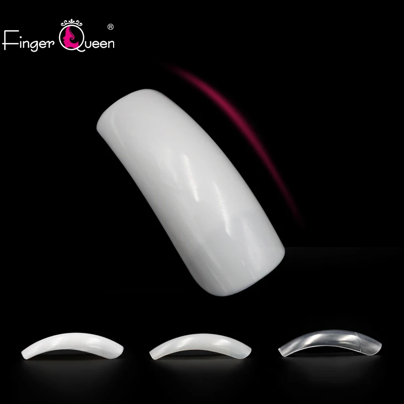 Fingerqueen 500 шт Упаковка полипропиленовый пакет 3 цвета балерина гроб ногти французские накладные ногти искусственные поддельные ногти искусство FQ-CO