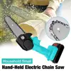 Mini Electric Chainsaw Cordless Handheld Pruning Saw Portable Home Garden Logging Power Tool  Battery Wood Cutter color random ► Photo 3/6