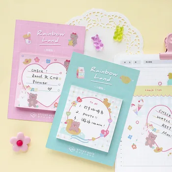 

Kawaii Memo Pad Sticker Note Diary DIY Sticky Notes Cute Stationery Paper Bookmarks papelaria School Office Supply Student