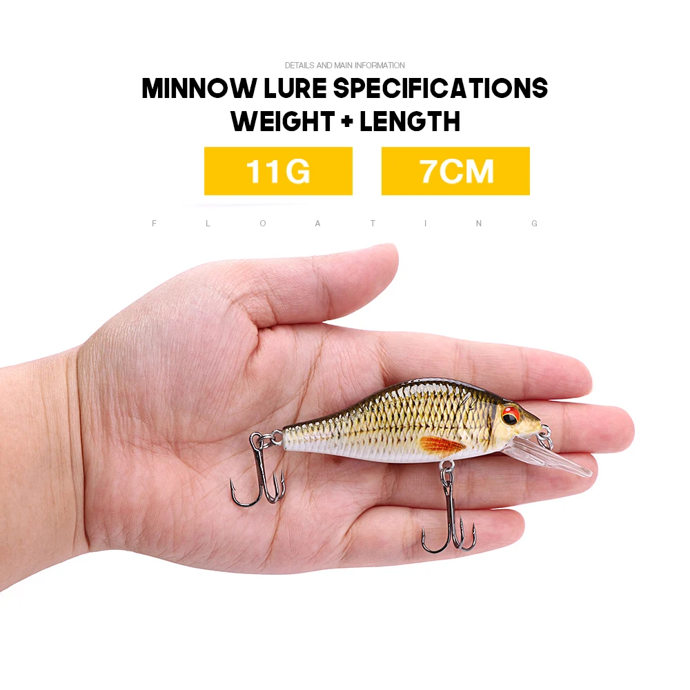 VTAVTA 3pcs 11g 7cm  ٴϴ ̳  ̳ Wobblers Crankbaits  Ŭ ڿ ũ   ϵ ΰ ̳ ŰƮ
