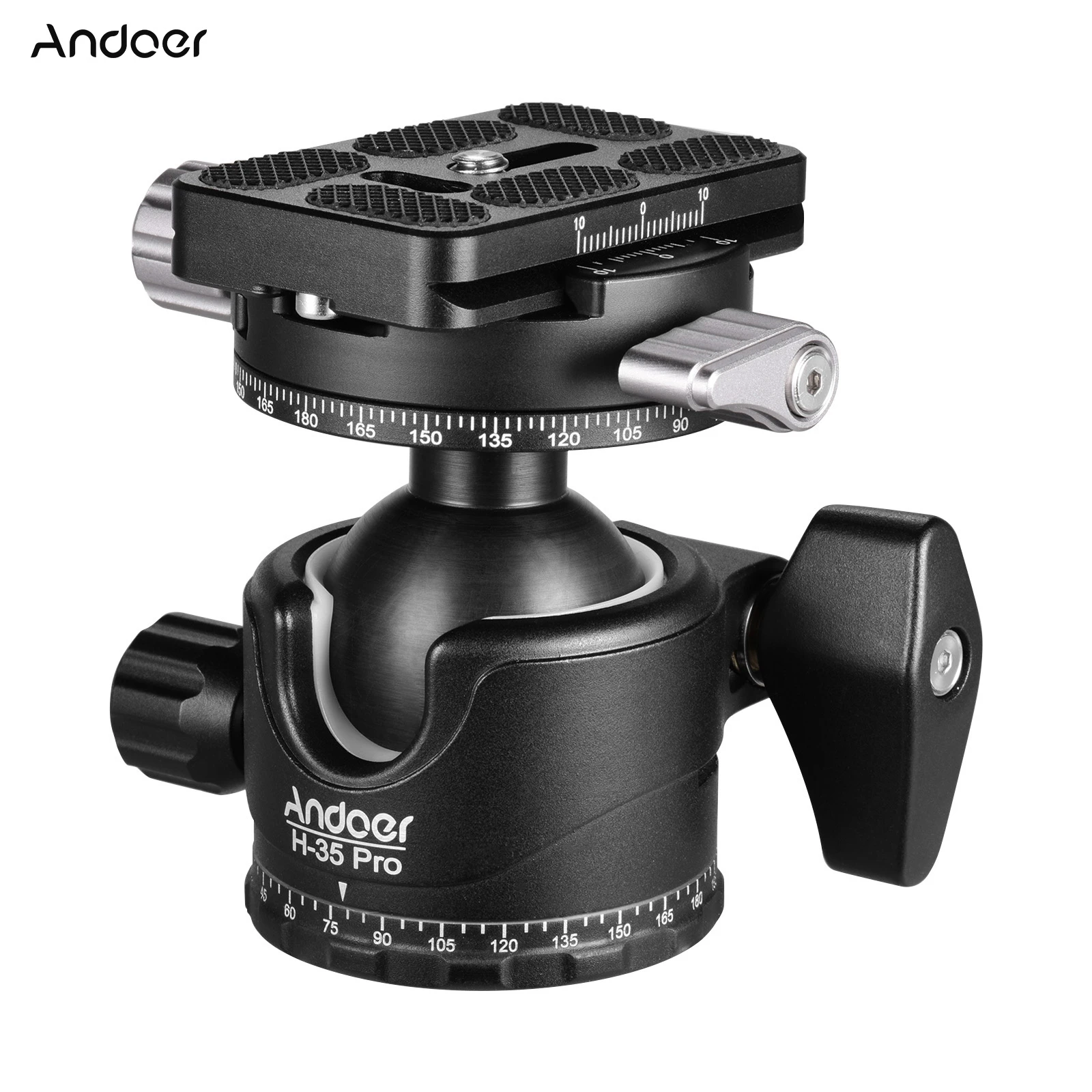 Andoer H35 Pro Panorama Ballhead Ball Head Tripod Mount Adapter Low