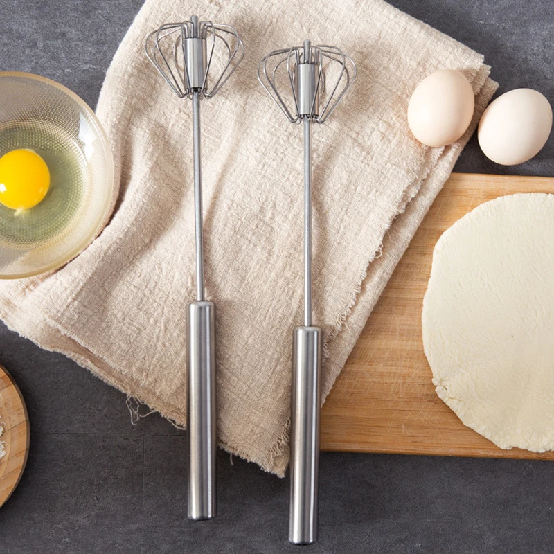 

Stainless steel semi-automatic egg beater mixer Milkshake cream stirring baking tool Kitchen accessories