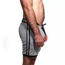 Мужские шорты для фитнеса бодибилдинга, мужские спортивные шорты с карманами на молнии, мужские быстросохнущие повседневные шорты с дышащей сеткой для бега, пляжные шорты