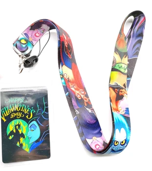 

5 pcs cartoon Maleficent Villain Neck Strap Card Bus ID Holders Identity Badge Lanyard