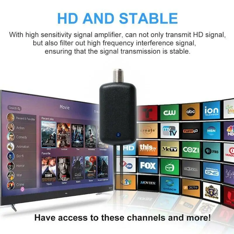 BEESCLOVER 960 миля диапазонная антенна ТВ цифровая HD Skywire 4K HD tv 1080P Крытый с усилитель HDTV антенна с усилителем r60