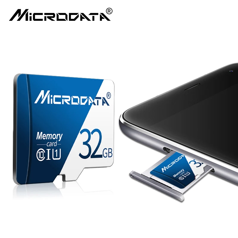 Class10 마이크로 TF SD 카드 64GB 32GB 16GB 1GB 메모리 카드 U1 미니SD 플래시 TF 카드(패키지 포함) SD 어댑터가 있는 휴대폰용