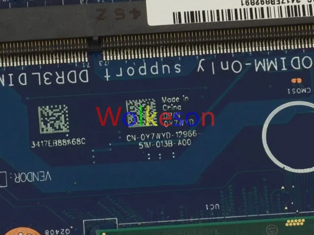SHELI для DELL Inspiron 15 5548 материнская плата для ноутбука с I7-5500U процессором DDR3L CN-0Y7WYD 0Y7WYD Y7WYD ZAVC1 LA-B016P тест ОК