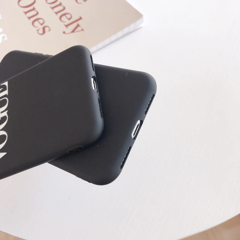 Роскошный модный Мягкий силиконовый чехол для iphone 6, 6 S, 7, 7 plus, 8, 8 plus, X, XR, XS, Max, 11 Pro, Модный черный чехол для телефона