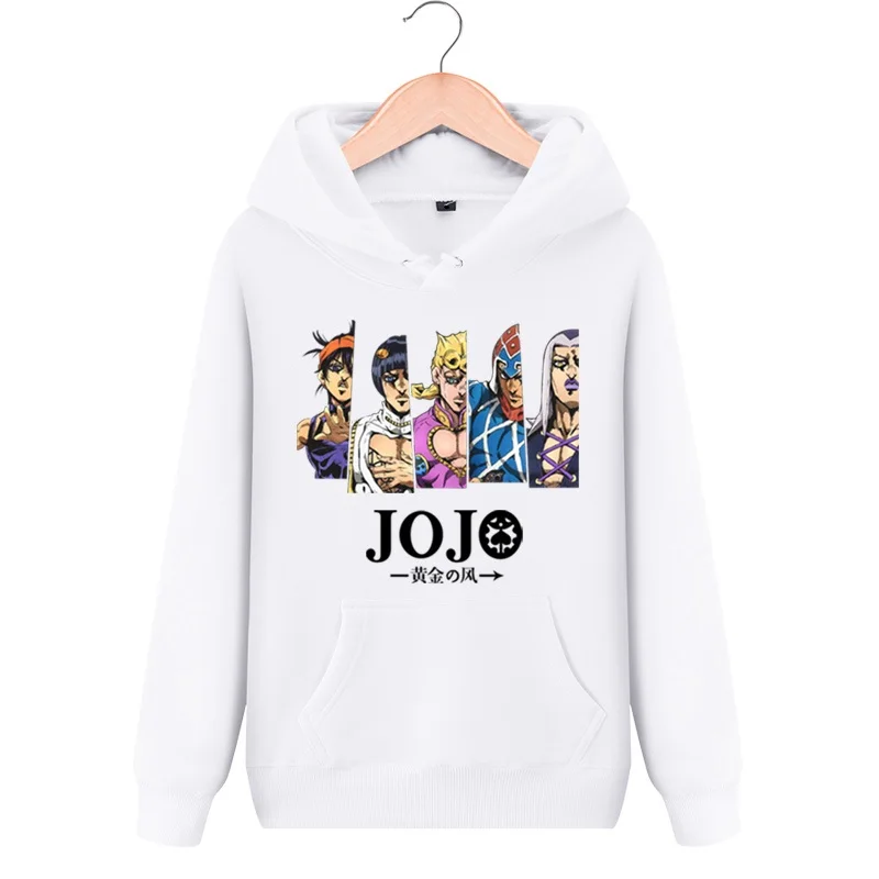Высокое качество Q унисекс с рисунком из аниме JoJo невероятное приключение Goldenwind с капюшоном DIO Giorno Giovanna хлопок Повседневное пуловер с капюшоном - Цвет: 5