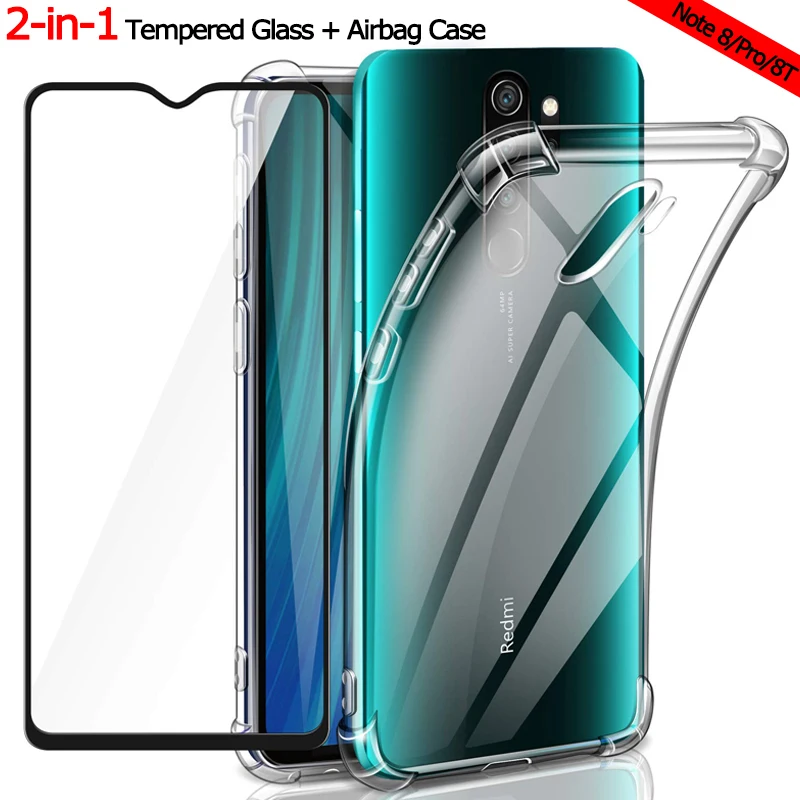 2 в 1 чехол + стекло для redmi note 8t glass case чехлы защитное note8 8pro xiomi xiaomi 8 t на pro сяоми ноут