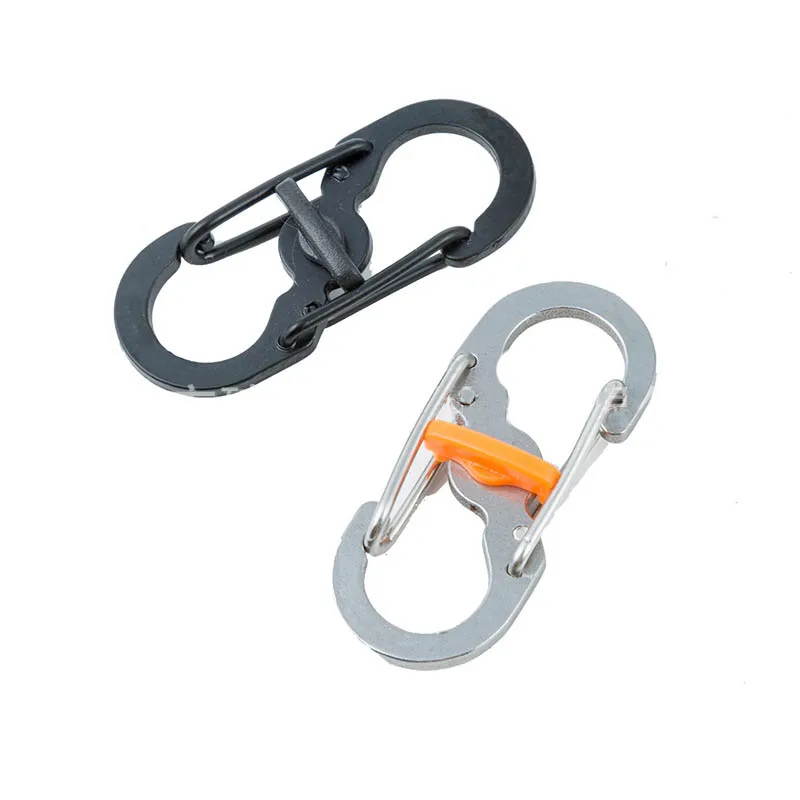 

Carabiners Climbing S-shape Backpack Lock Buckle Hook Stainless Steel Mountaineering 8 Shape Quickdraws Multifunctional Outdoor