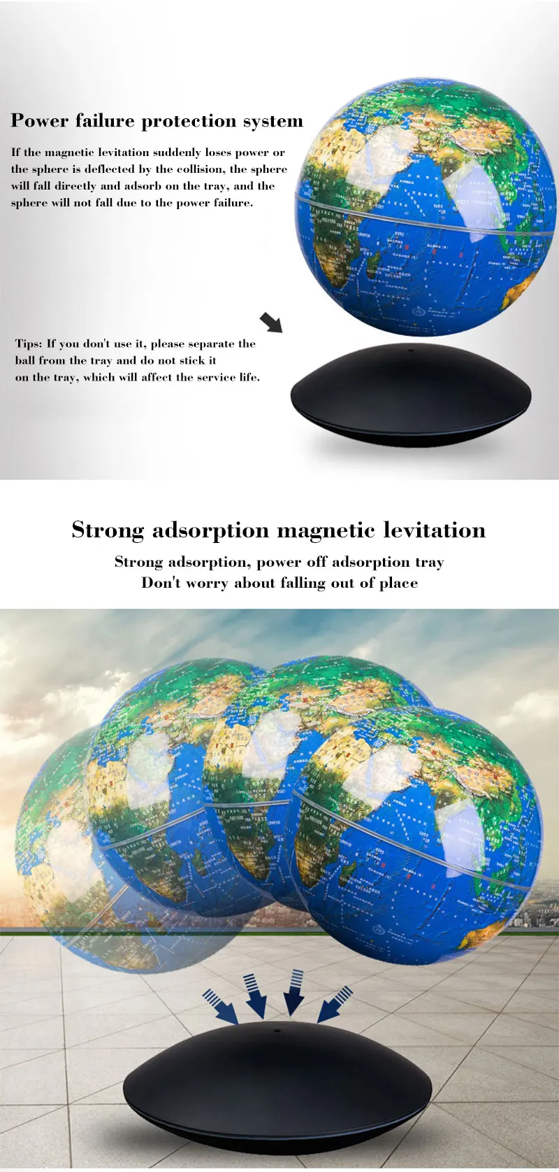 Креативный образовательный глобус Карта мира светодиодный магнитный левитационный шар ночные светильники Настольная лампа детские подарки Ночная лампа для детей
