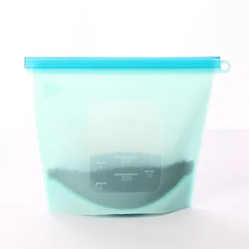 

Silicone Reusable Zip Lock Top Leakproof Containers Kids Lunch Snacks / Freezing Freezer Food bags Kitchen Storage