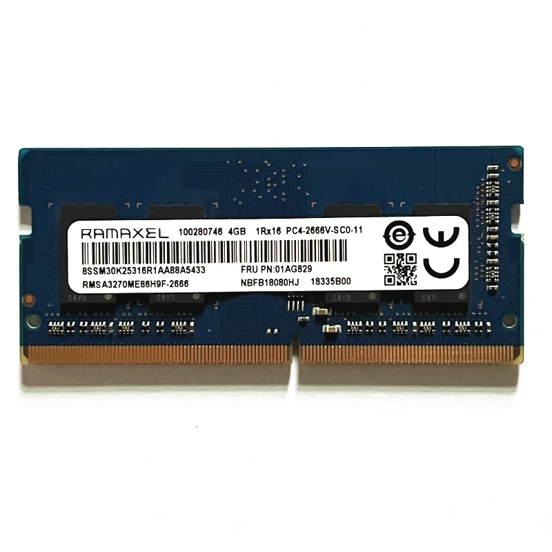 RAMAXEL DDR4 4GB 2666MHz Laptop Memory 4GB 1Rx16 PC4-2666V-SC0-11