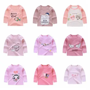 

Autumn New Children's T-shirt Long Sleeve Cotton Baby Cartoon Single Autumn Clothes Boys And Girls Baby Bottom Shirt
