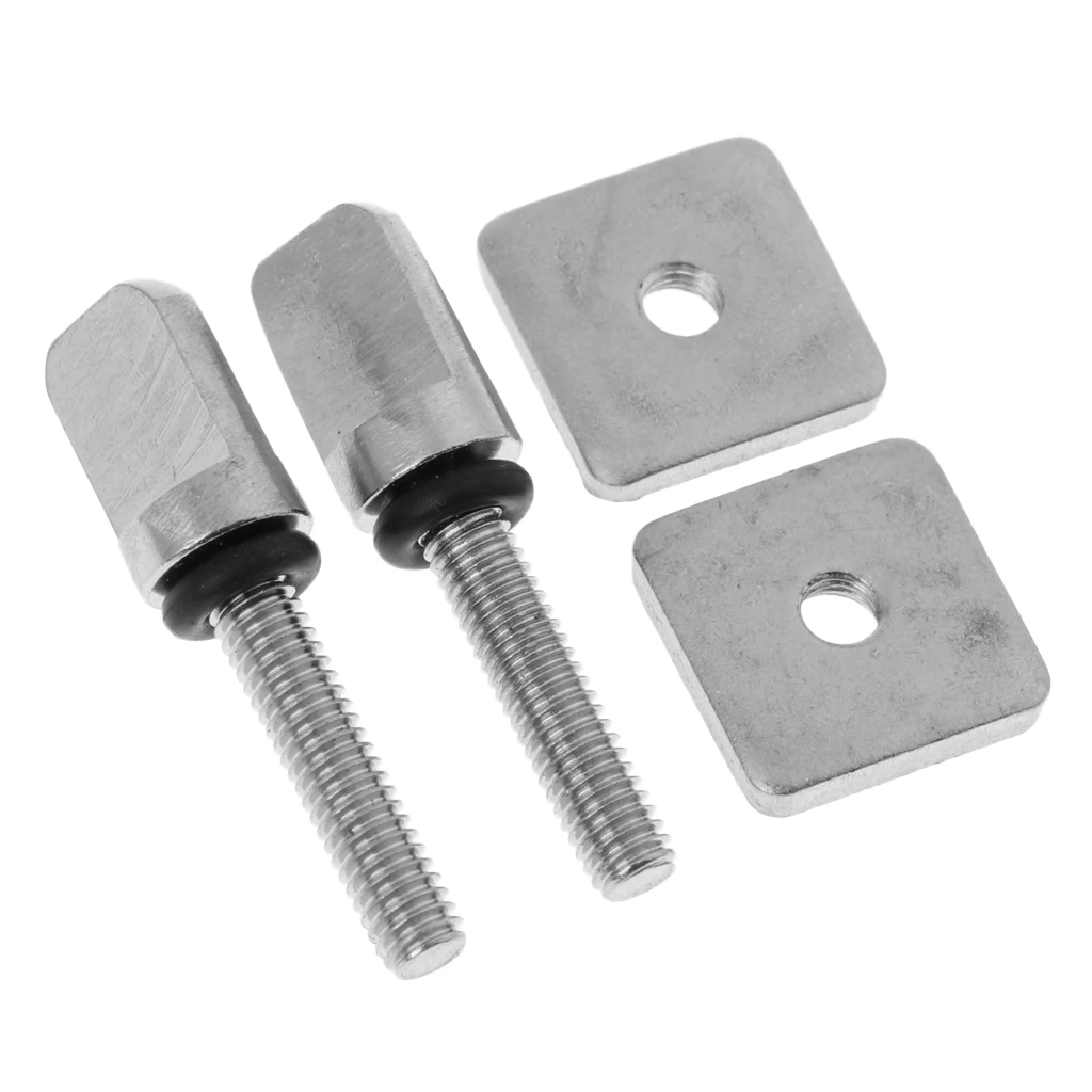 2 Set Longboard Fin Screw and Plate - Paddleboard Surfing Water Sports Accessories