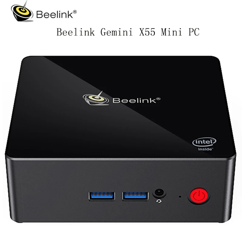 Beelink Gemini X55 мини ПК GEMINI LAKE Pentium J5005 с возможностью расширения 2 5 дюйма 1 ТБ HDD 4 ГГц + wifi