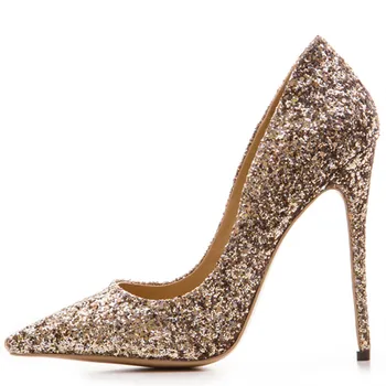 

12cm color high-heeled shoes women's thin heel pointed shallow pattern women's shoes color single shoes large