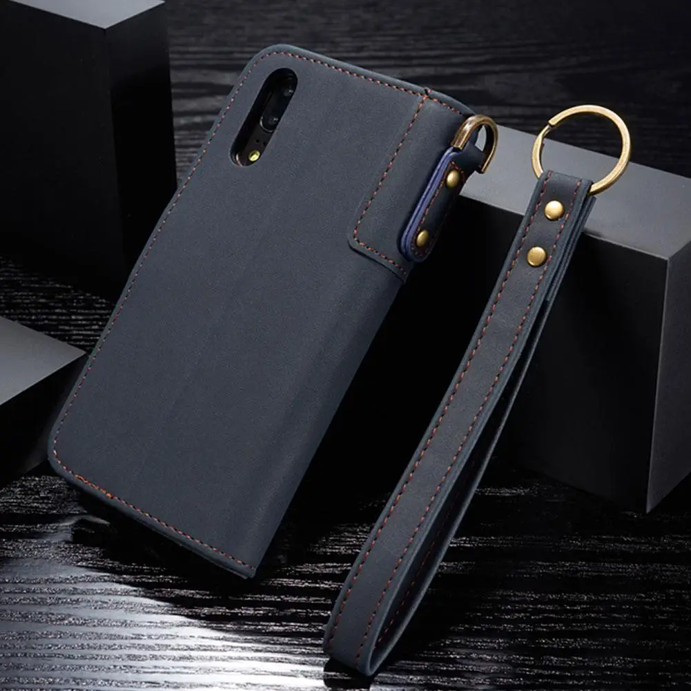 Вертикальный чехол для телефона HUAWEI P20 LITE/NOVA 3E в деловом стиле ретро из воловьей кожи с ремешком и кнопкой D20