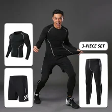 Мужская компрессионная спортивная одежда, спортивные костюмы, быстросохнущие комплекты одежды для бега, бега, спортивного зала, тренировок, фитнеса, бега, Тренировочный Набор
