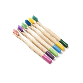 

6pcs Manual Toothbrushes Set Oral Care Bamboo Toothbrush with Dense Bristles for Kids Daily Travel Child Toothbrush for Children