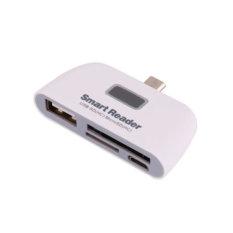 Многофункциональный OTG к USB 2,0 считыватель смарт-карт SD устройство для чтения карт TF для Android смартфонов считыватели карт с портом Micro USB