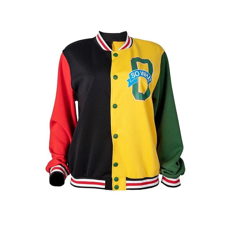 

Harajuku Oversize Patchwork Jacket Women 2020 Winter New Arrival Outwear Coat Hip Hop Streetwear Loose BF Style Jackets