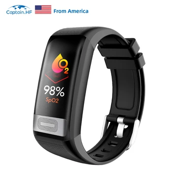 

Captain HF Smart Bracelet Fitness Tracker PPG ECG Blood Pressure Heart Rate Detection IP67 Waterproof Bracelet for Android iOS