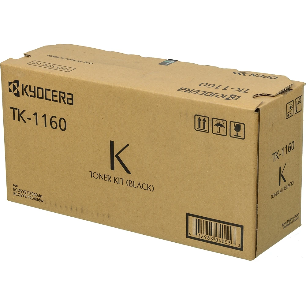 Картридж лазерный Kyocera TK-1160 черный(7200стр.) для Kyocera P2040dn/P2040dw