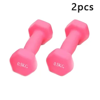 

2PCS Dumbbells Small Hex Dumbbells Women Weights Barbells Gym Body Building