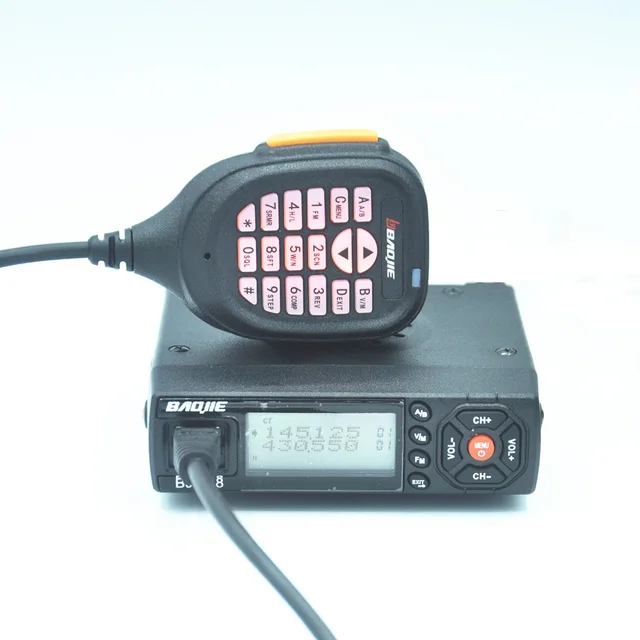 $57 Mini mobile Two way radio BAOJIE BJ-218 UHF/VHF 136-174/400-470MHZ 25W high power for Transportation Racing Walkie Talkie