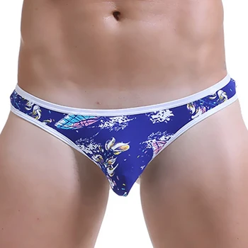 

Men's Sexy Low Rise Print T-Back Briefs Mesh Thong Breathable U-Bulge Panties Men's Camouflage Mesh Thong