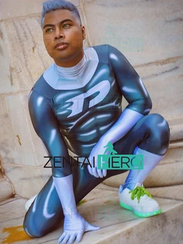 

3D Printed High Quality Danny Phantom Cosplay Costume Lycra Phantom Muscle Bodysuit Adult Kids Men boys Zentai Catsuit