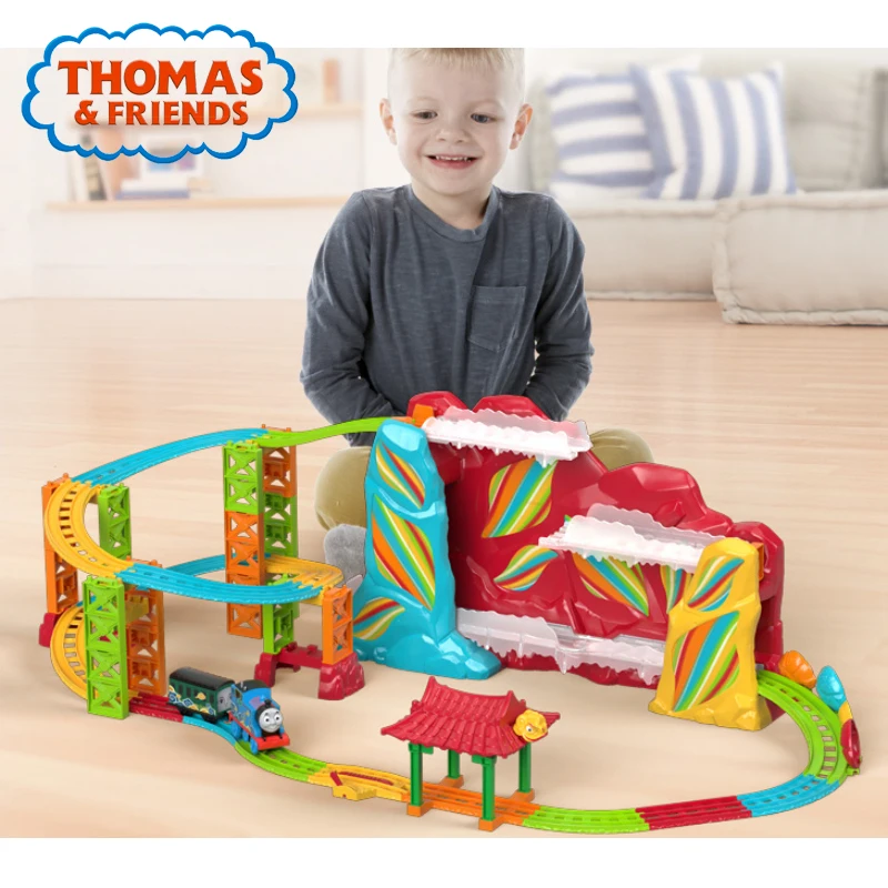 Thomas Friends Motorized Railway Rainbow Mountain Train Track Set 19 Newest Kid Toys Metal Electric Train Fjk For Kid Gift Diecasts Toy Vehicles Aliexpress