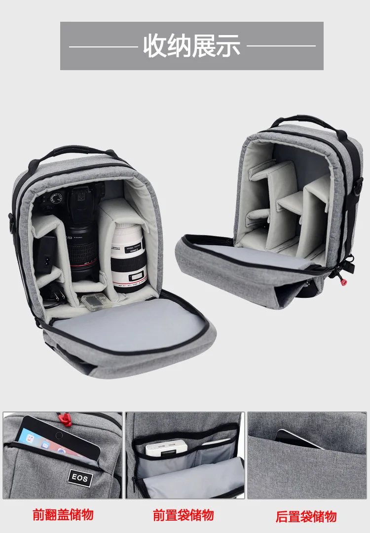 Waterproof DSLR Camera Bag for Nikon Canon SONY Panasonic Olympus FUJIFILM Photography Photo Case Backpacks and Handbag in one