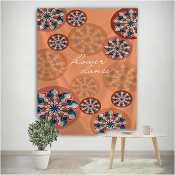 

Flower Orange tapestry Indian Mandala Hippie Tapestry Wall Hanging Bohemian Gypsy Psychedelic Tapiz Witchcraft Tapestry