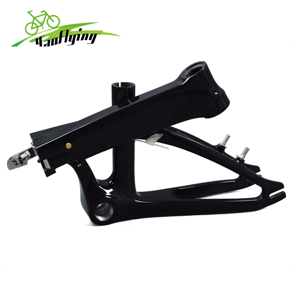 Flash Deal Full carbon folding bike frame size in 14inch bisiklet frame BSA V Brake Mini portable carbon road bike frame 4 Flash Deal Full carbon folding bike frame size in 14inch bisiklet frame BSA V Brake Mini portable carbon road bike frame 4