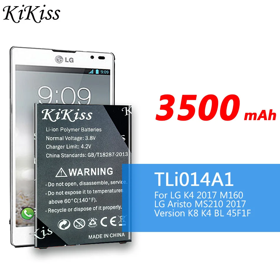 Аккумулятор 3500 мАч для LG Φ k8 K4 K3 M160 Aristo MS210 X230K X240K LV3 (версия 2017 K8)|Аккумуляторы