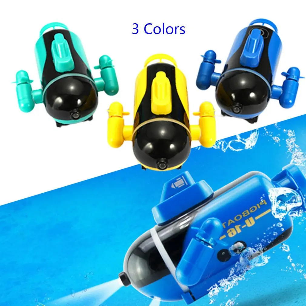 Electric Mini Radio RC Submarine Plastic Boat Torpedo Assembly With LED Light 5 Colors Waterproof Toy Kids Gifts Explore the Sea